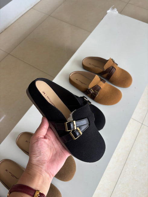 Double Belted Slid On Clogs